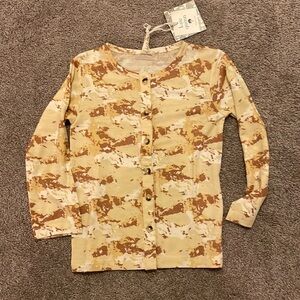 Kate Quinn Tawny Abstract Button Cardigan